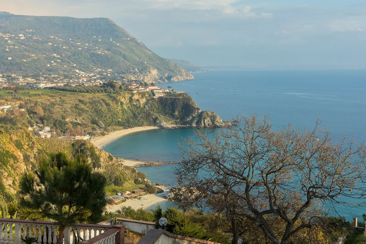 A sandy bay on the coast of Capo Vaticano