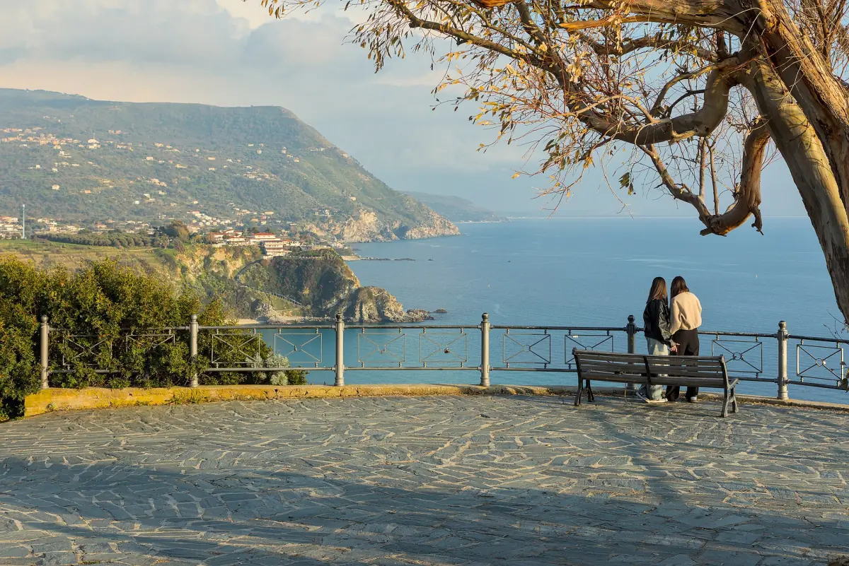 A viewing terrace above the sea at Capo Vaticano